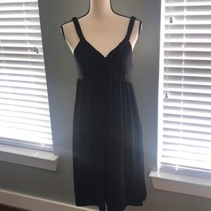 Little black dress with braided straps